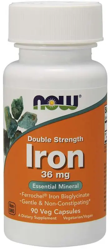 NOW Iron Double Strength 36 mg 90 vegkapslar