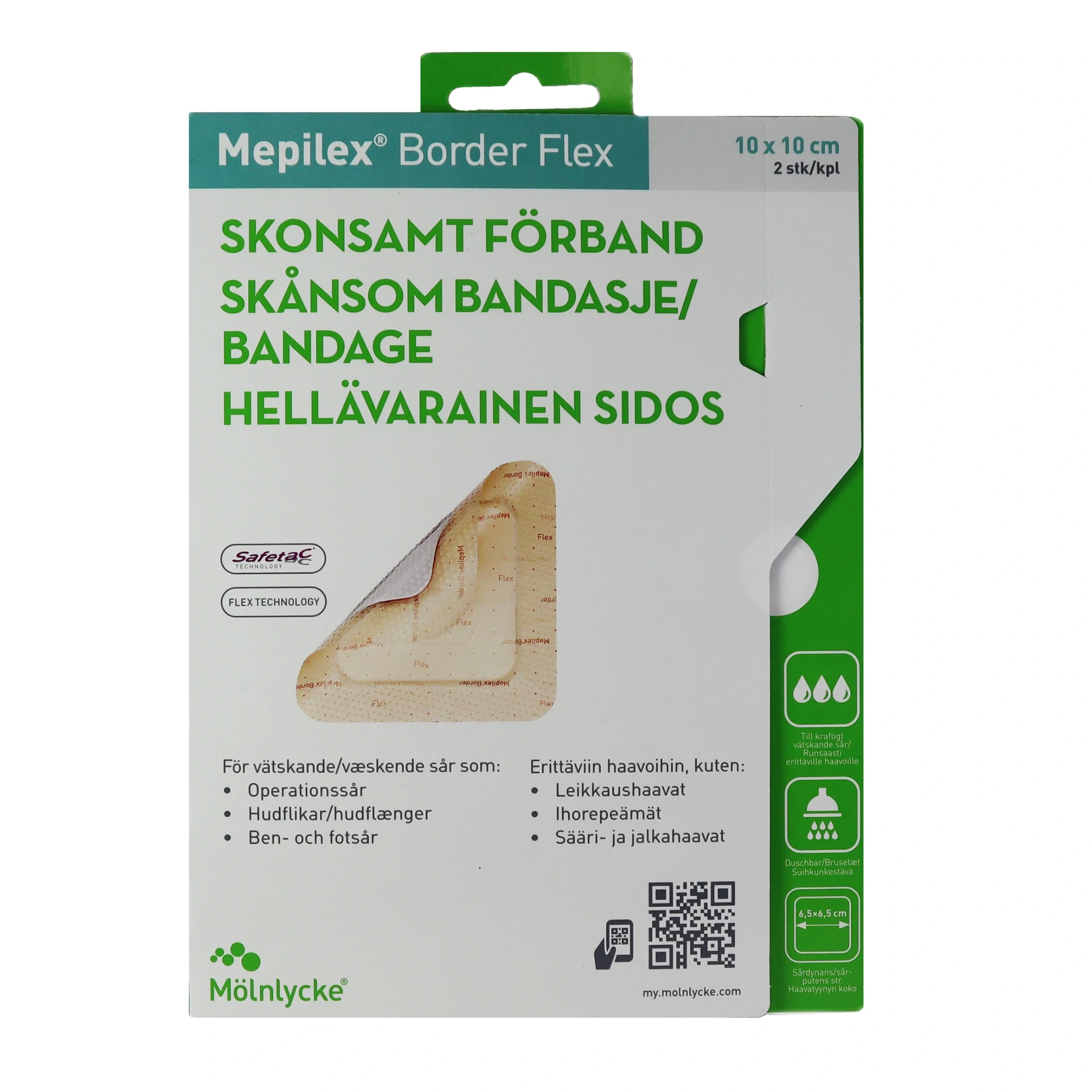 Mepilex Border Flex 10x10cm 2st