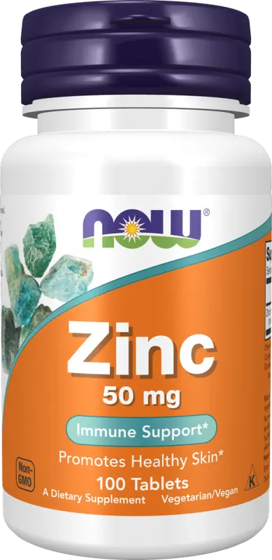 NOW Zinc Gluconate 50 mg 100 tabletter