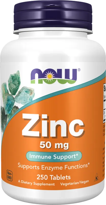 NOW Zinc Gluconate 50 mg 250 tabletter