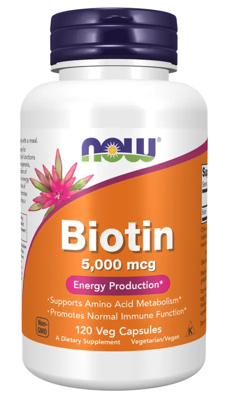 NOW Biotin 5000 mcg 120 vegcaps