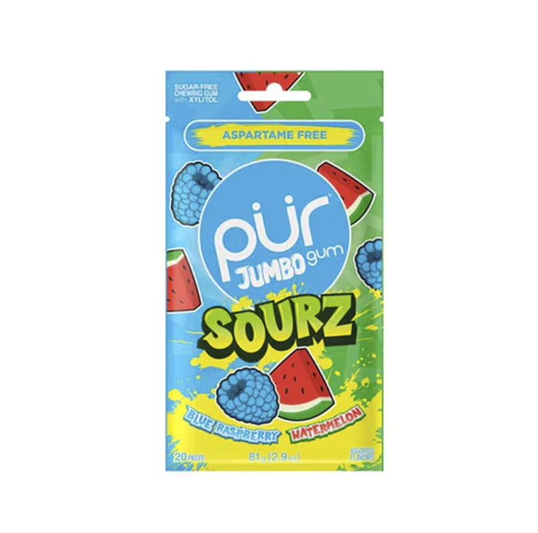 The Pur Jumbo sur blå hallon och vattenenmelon 81g