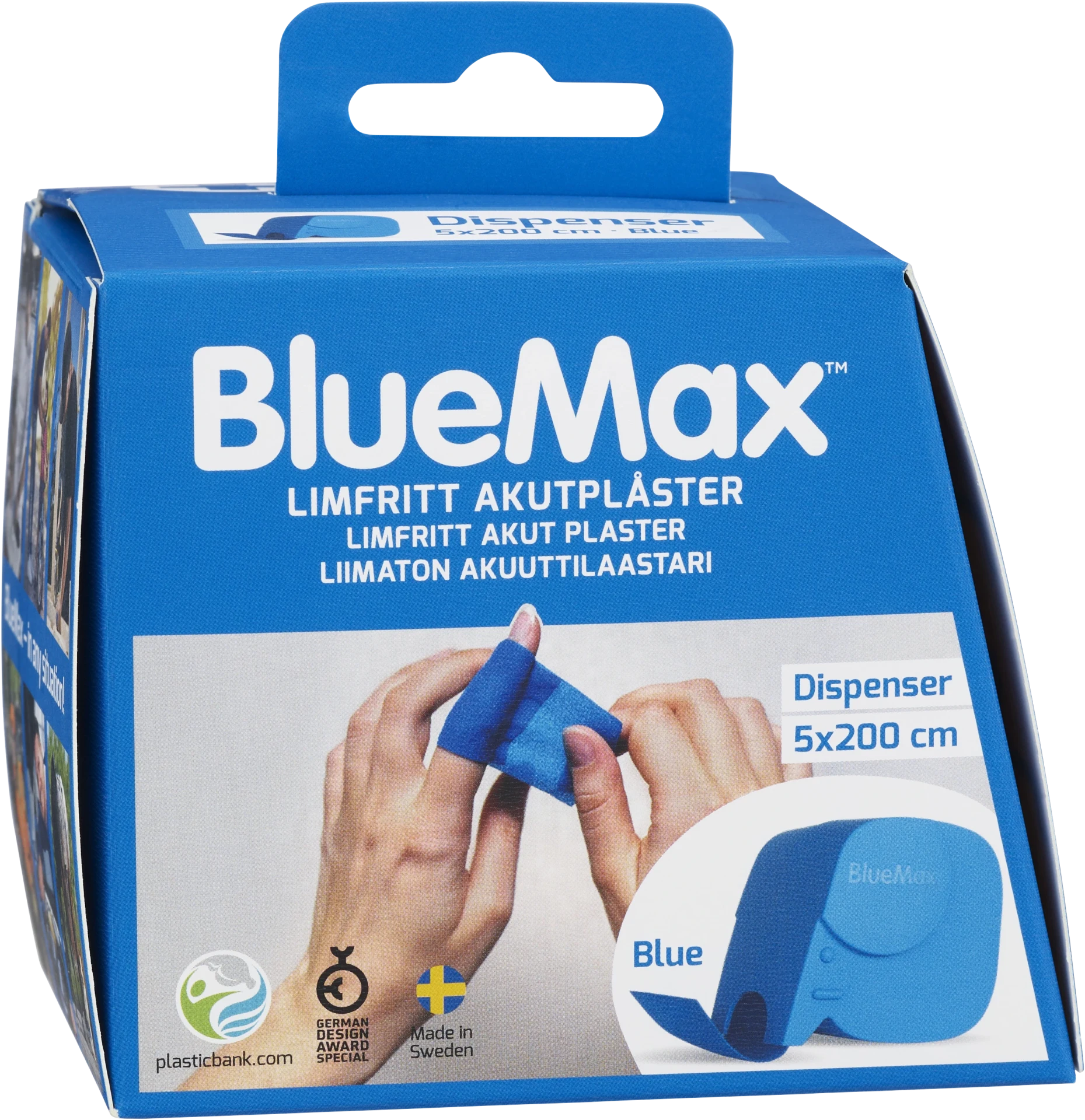 BlueMax Dispenser Limfritt Akutplåster 5cmx200cm 1st