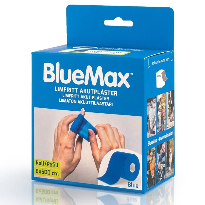 BlueMax Roll/refill 6 cm x500 blå, 1 st
