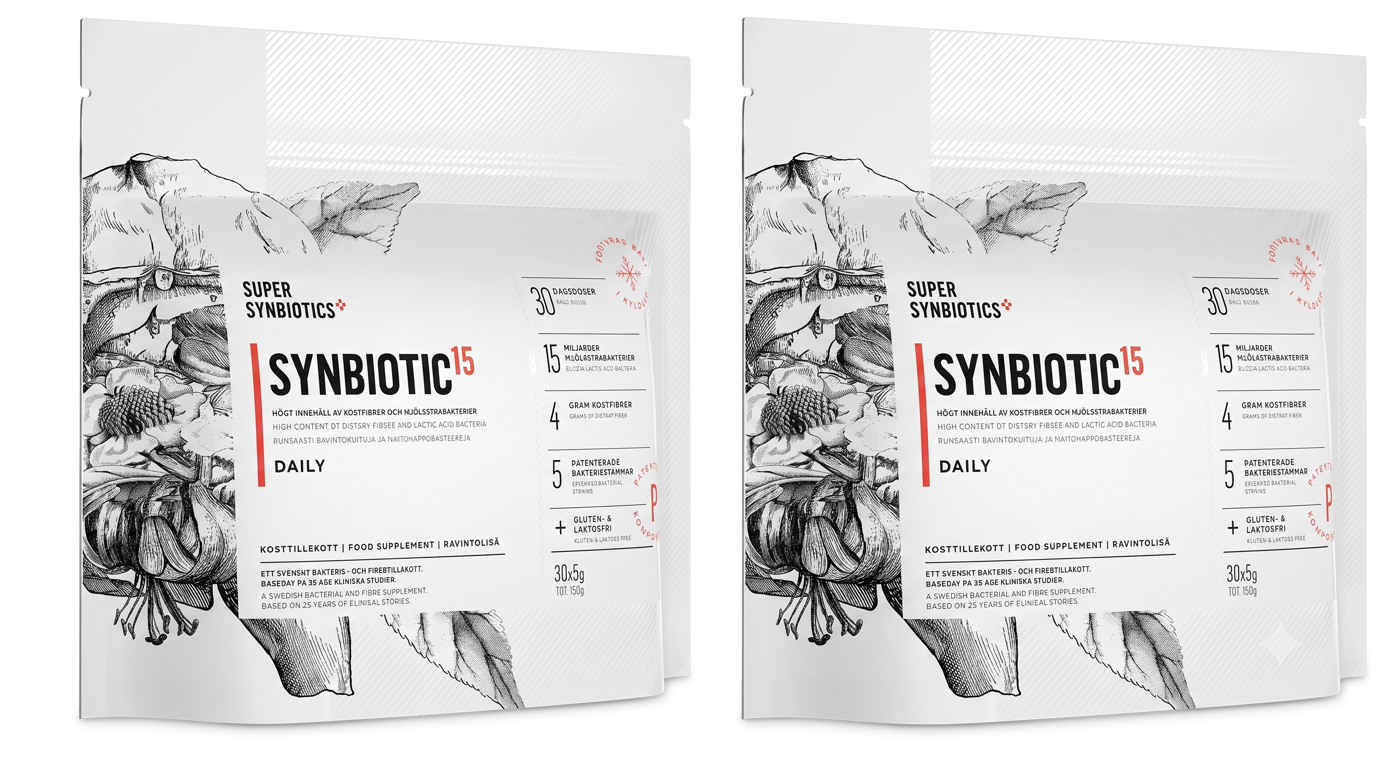 SuperSynbiotics Synbiotic15 Daily 2-pack