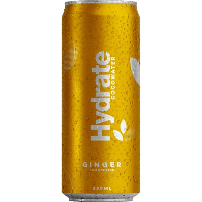 Hydrate Cocowater Ginger kolsyrat kokosvatten 330 ml