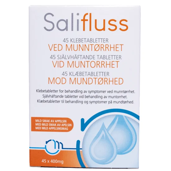 Salifluss Tabletter vid Muntorrhet Apelsin 45 st