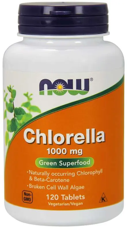 NOW Chlorella 1000 mg 120 tabletter