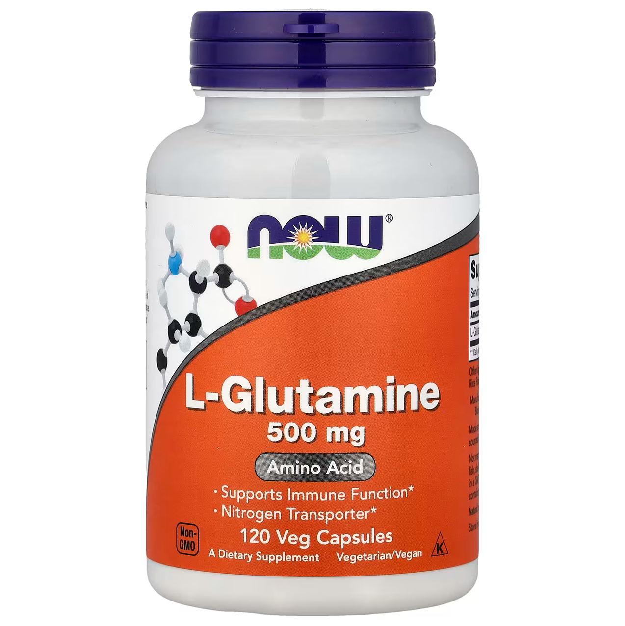 NOW L-Glutamine 500 mg 120 vegkapslar