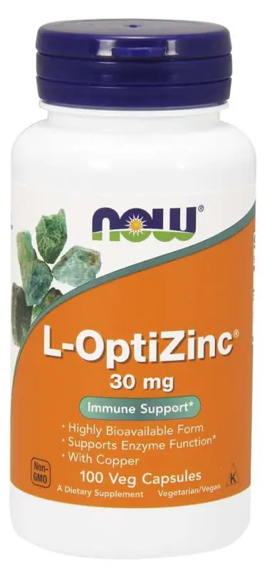 NOW L-OptiZinc 30 mg 100 vegkapslar