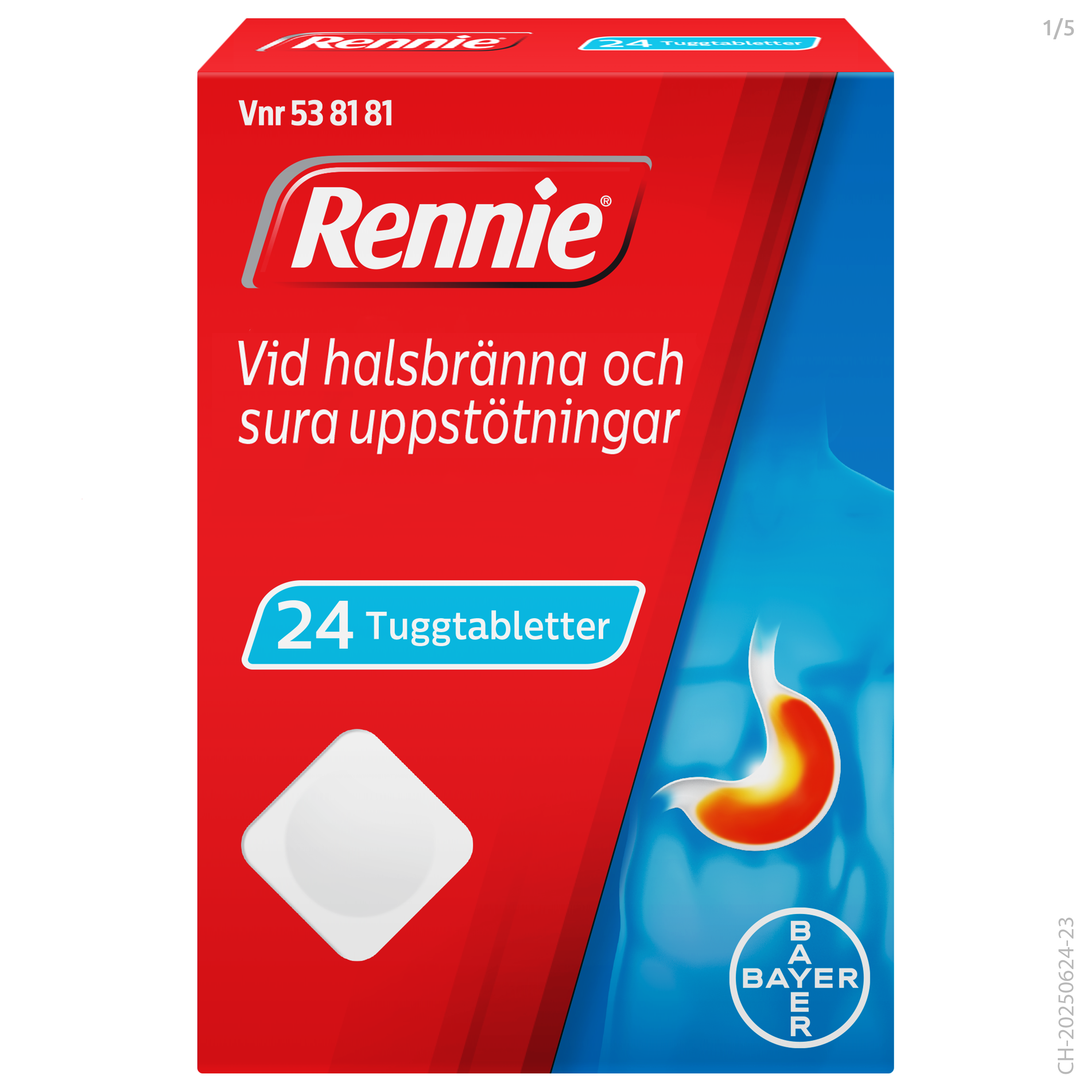 Rennie tuggtablett 680 mg/80 mg 24 st