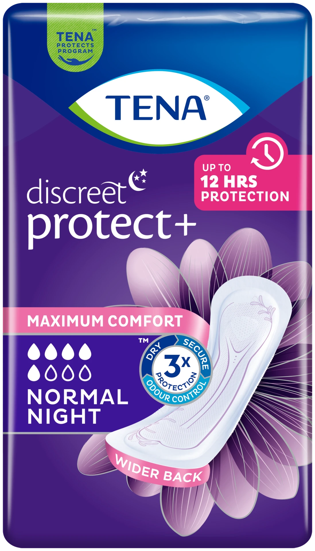 Tena Discreet Normal Night 10-pack