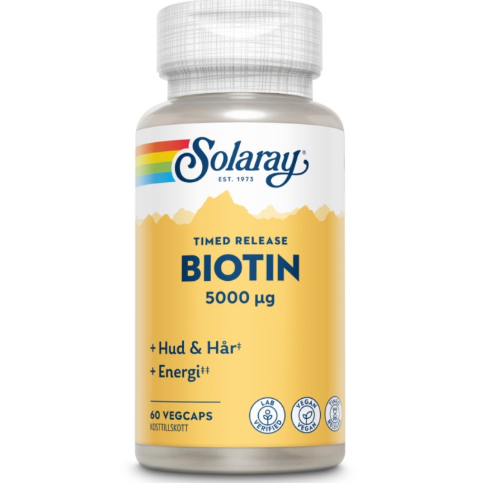 Solaray Biotin 60 kapslar