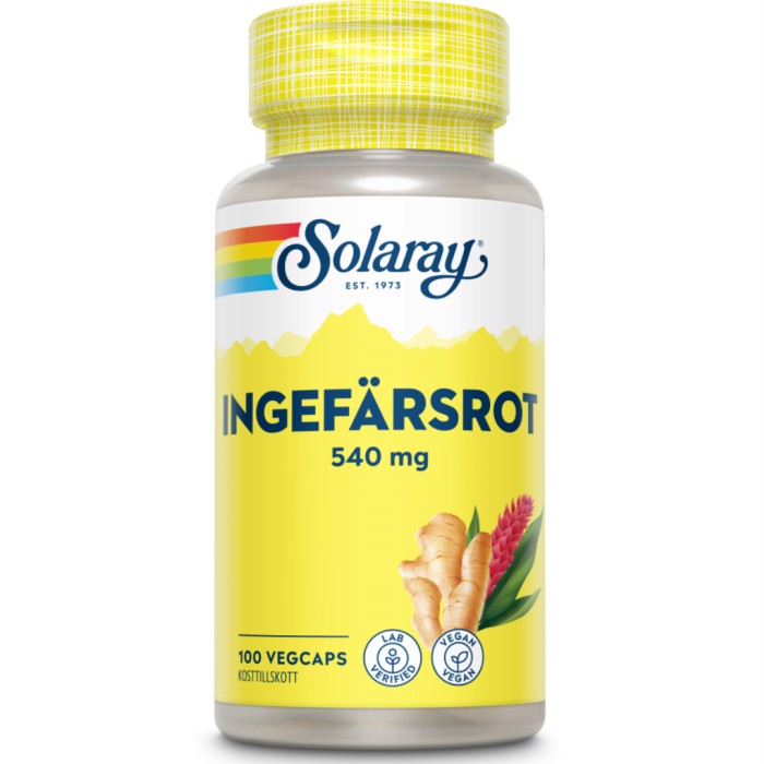Solaray Solaray Ingefärsrot 100 kapslar