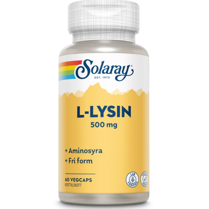 Solaray L-lysin 60 kapslar