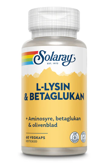 Solaray L-lysin & BetaGlukan 60 kapslar